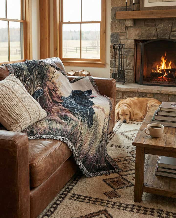 4' 6 x 6' Cocker Spaniel Throw Blanket