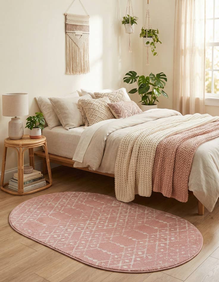 Detail image of 3' 3 x 5' 3 Paxon Trellis Oval Rug