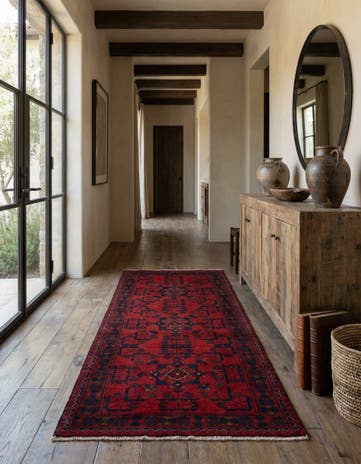 2' 7 x 6' 3 Hand Knotted Khal Mohammadi Wool Runner Rug