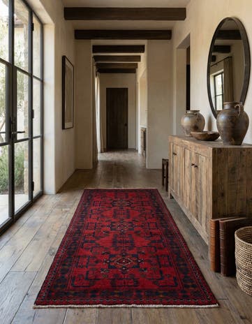 2' 7 x 6' 3 Hand Knotted Khal Mohammadi Wool Runner Rug