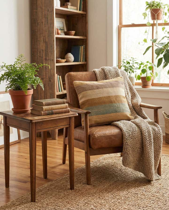 1' 6 x 1' 6 Hand Woven Pillow Wool Square Rug