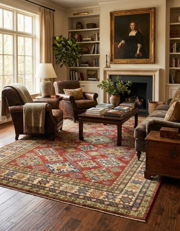 5' 8 x 8' Hand Knotted Kazak Oriental Rug