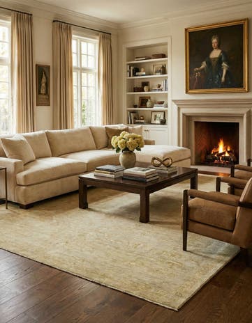 8' 1 x 10' 2 Hand Knotted Peshawar Ziegler Wool Rug