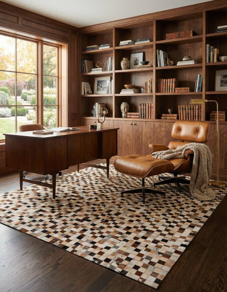 Detail image of 8' x 9' 11 Cowhide - Patchwork Rug