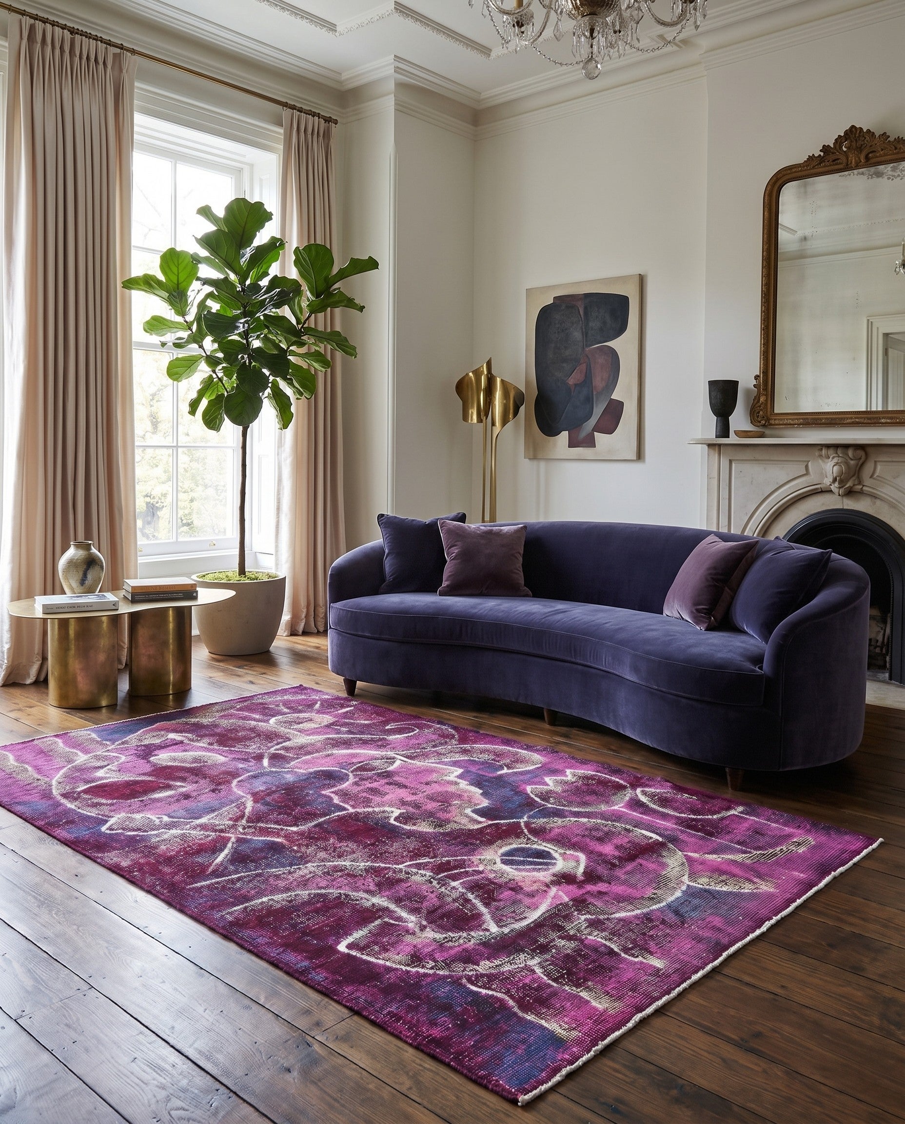 3' 10 x 6' Hand Knotted Ultra Vintage Persian Wool Rug