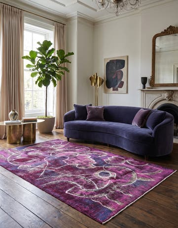 3' 10 x 6' Hand Knotted Ultra Vintage Persian Wool Rug