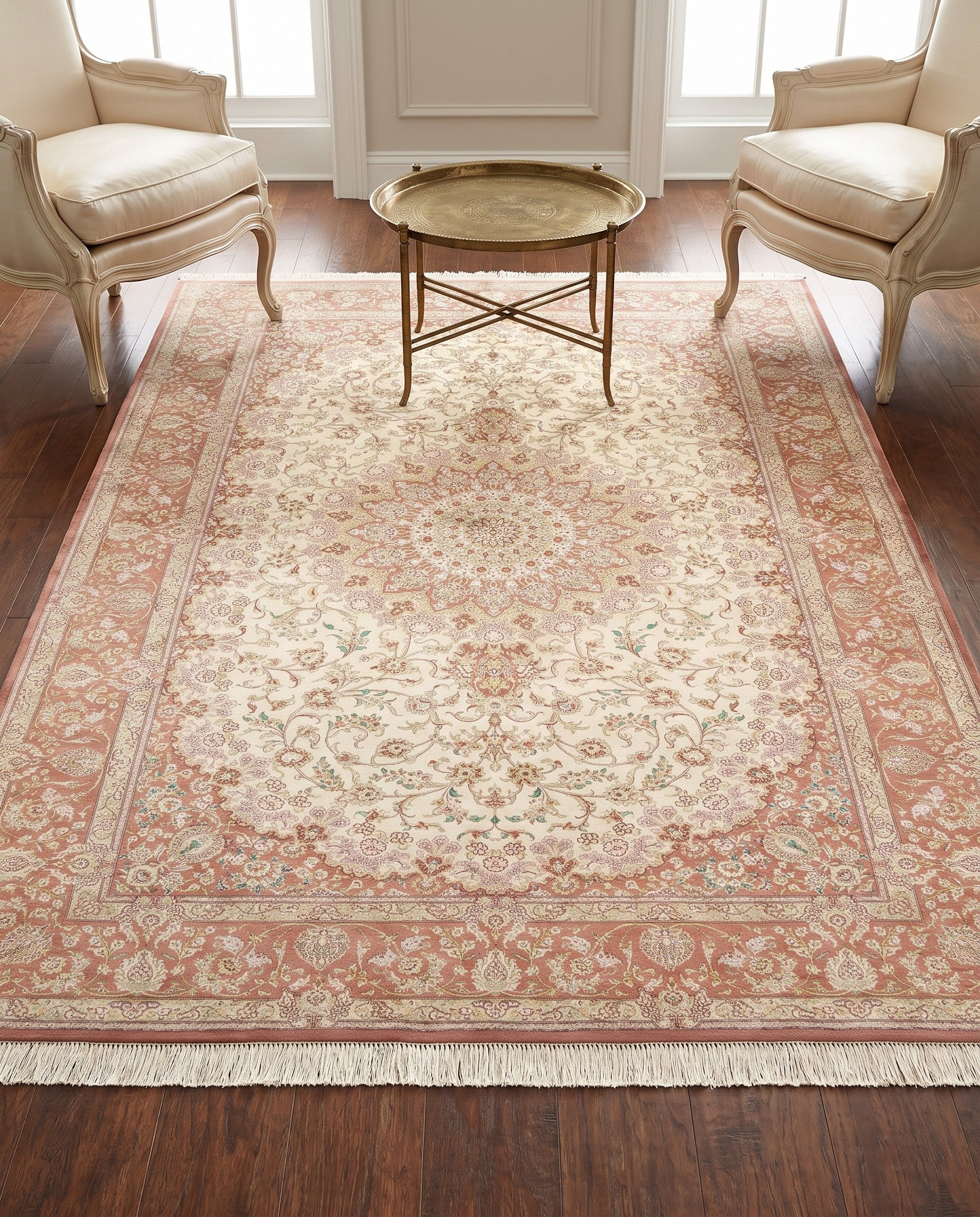 5' 3 x 7' 11 Ghom Silk Rug
