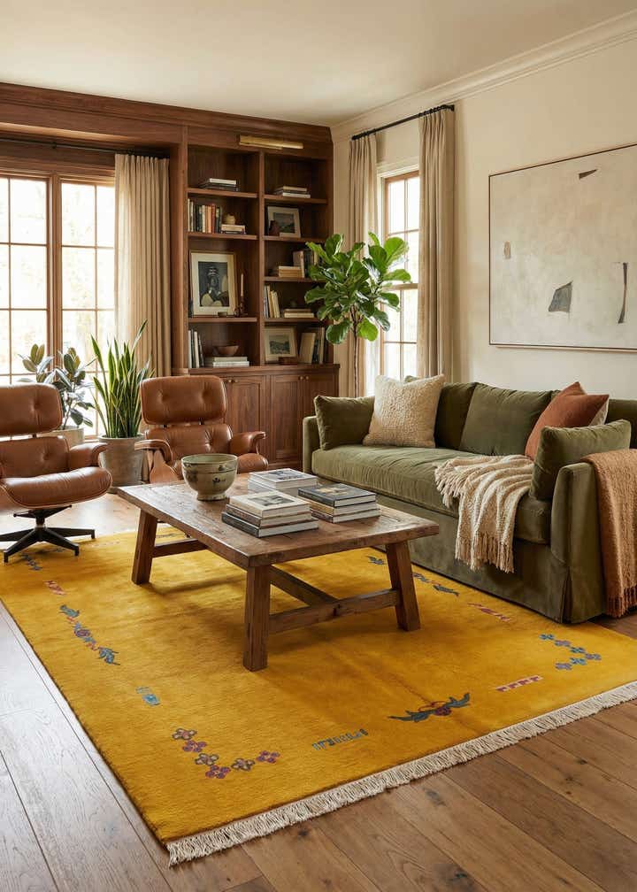 5' 8 x 8' 4 Hand Knotted Tibet Wool Rug