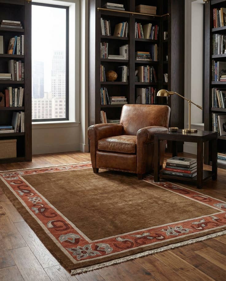 Detail image of 6' 8 x 10' 4 Hand Knotted Tibet Wool Rug