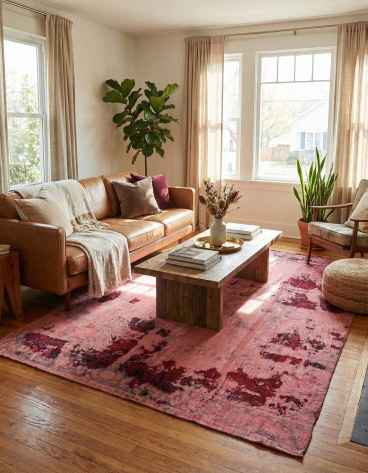 Detail image of 5' 8 x 6' 9 Hand Knotted Ultra Vintage Persian Wool Square Rug