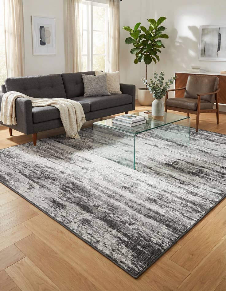 Detail image of  9' x 12'  Washable Modern Indoor / Outdoor Rug