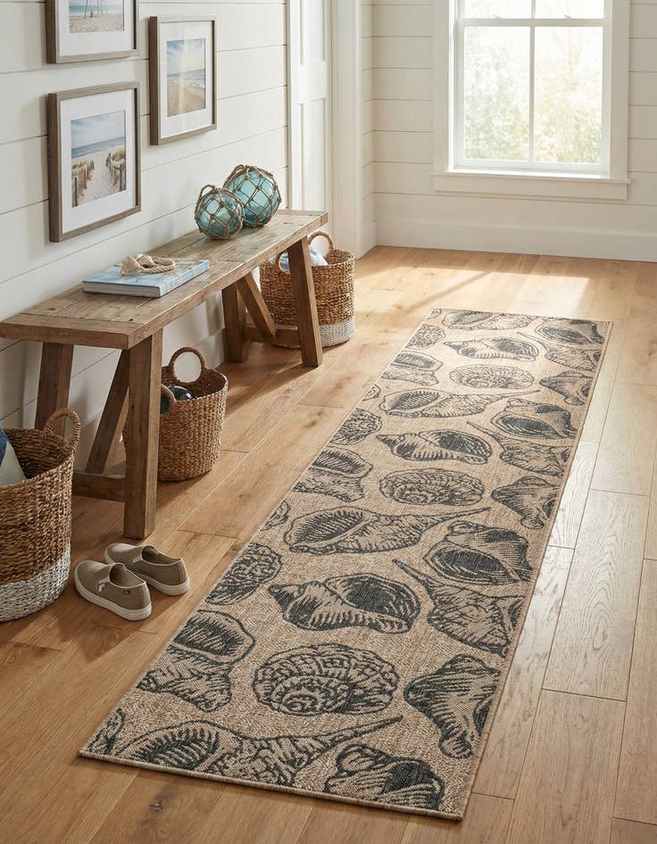 Detail image of 2' 7 x 12' Easy-Clean Coastal Indoor / Outdoor Runner Rug