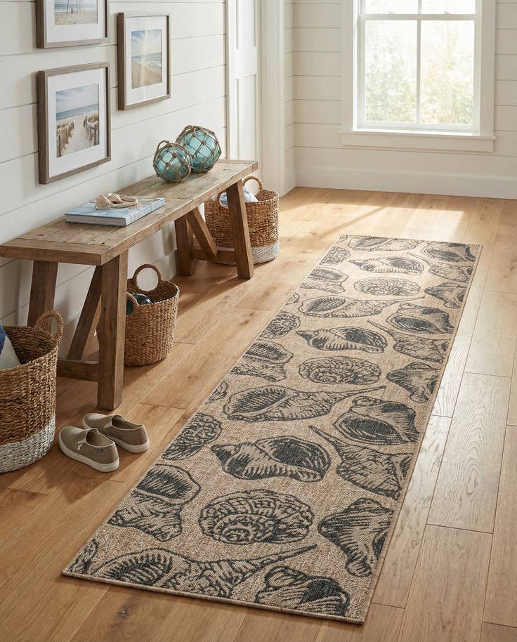 Detail image of 2' 7 x 12' Easy-Clean Coastal Indoor / Outdoor Runner Rug