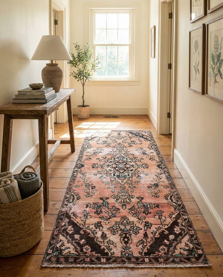 Detail image of 2' 8 x 6' 1 Hand Knotted Ultra Vintage Persian Wool Runner Rug