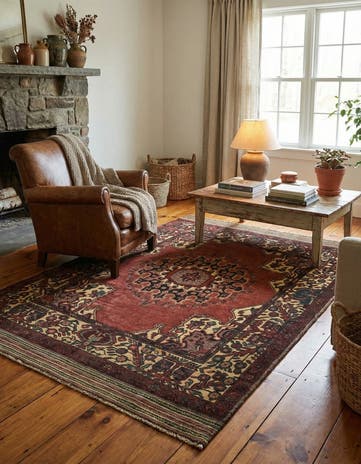 4' 2 x 6' 2 Hand Knotted Sumak Wool Rug