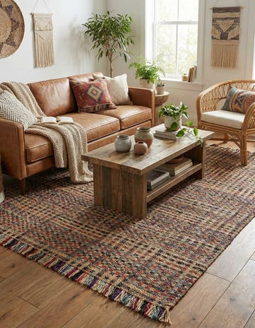 9' x 12' Hand Woven Chunky Jute Rug