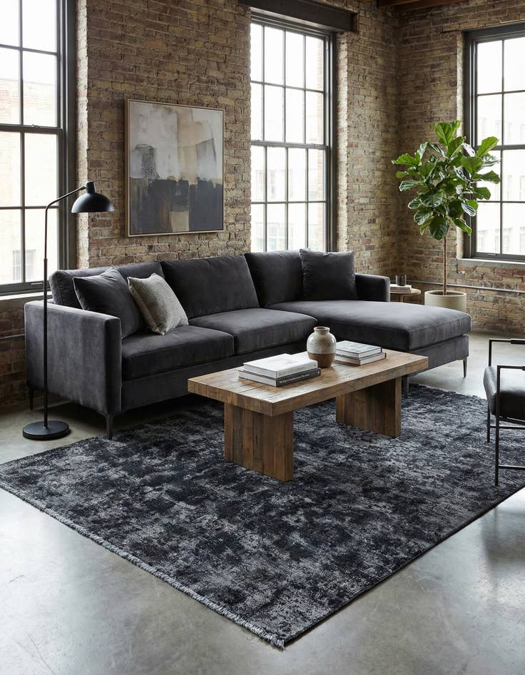 Detail image of 4' 2 x 6' 1  Hand Knotted Ultra Vintage Persian Wool Rug