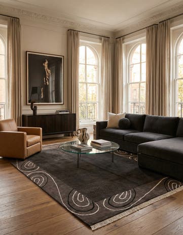 4' 7 x 7' 10 Hand Knotted Darya Wool Rug