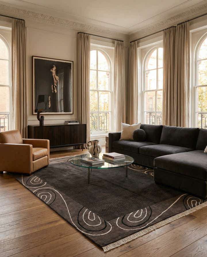 4' 7 x 7' 10 Hand Knotted Darya Wool Rug