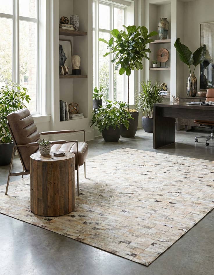 Detail image of 5' 4 x 7' 6 Cowhide Rug