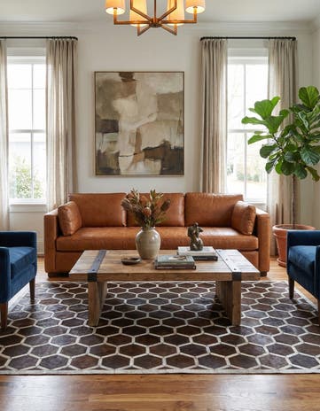5' 2 x 8' 2 Cowhide Rug