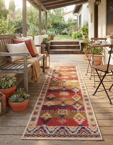2' x 8' Easy-Clean Baja Indoor / Outdoor Runner Rug