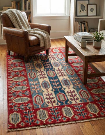 3' 3 x 5' Hand Knotted Kazak Rug