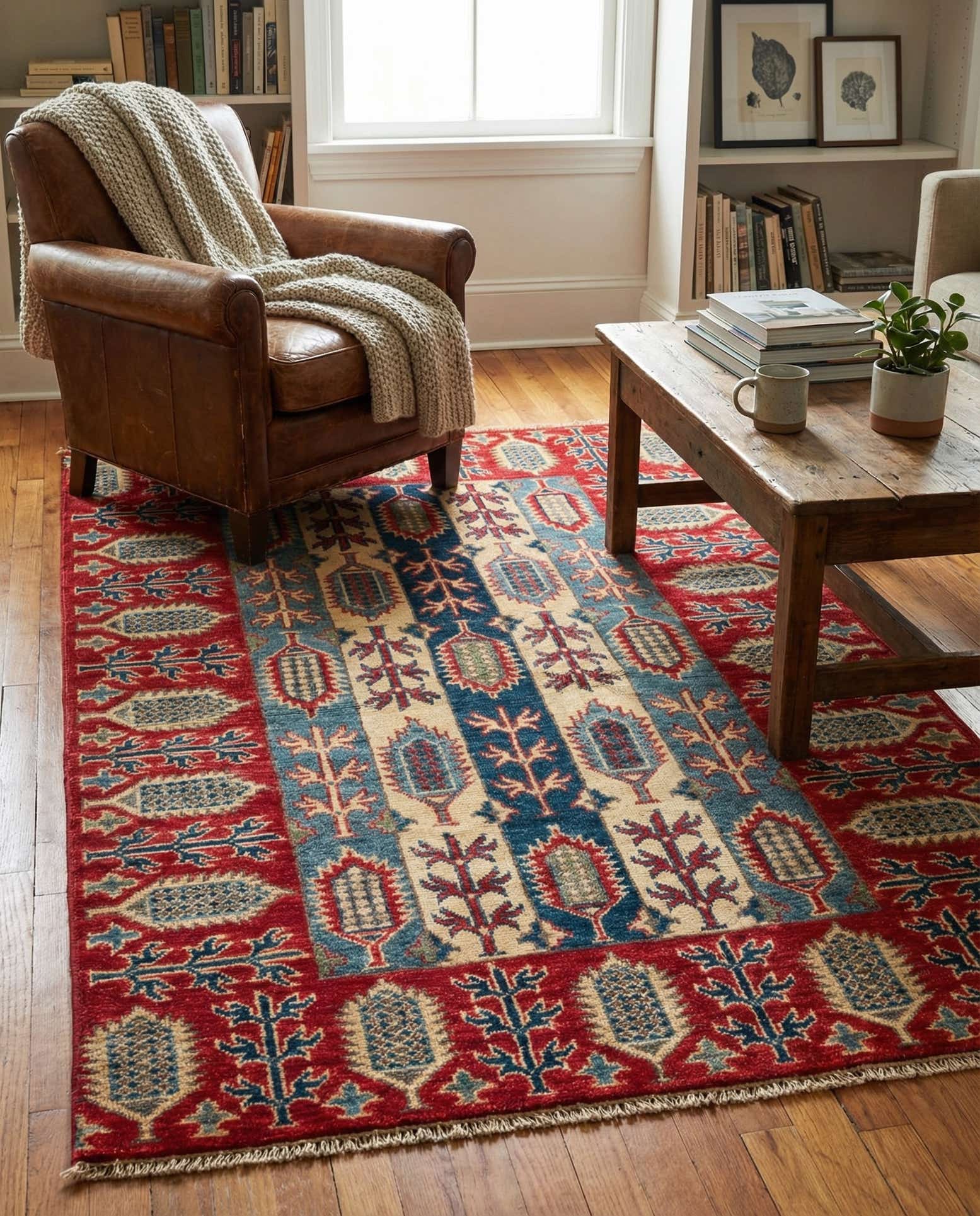 3' 3 x 5' Hand Knotted Kazak Rug
