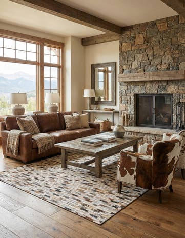 5' 4 x 7' 8 Cowhide Rug