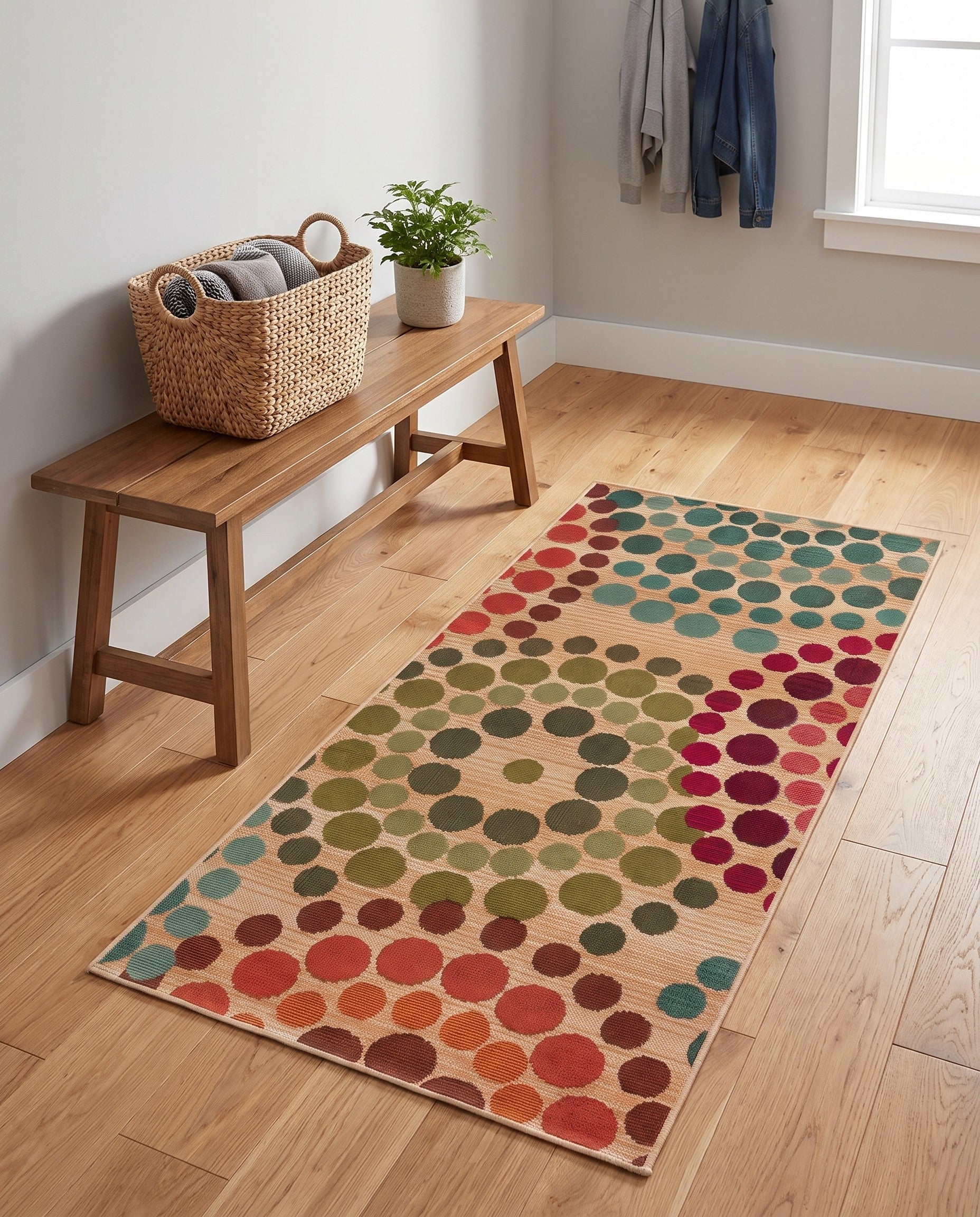 2' x 4' Easy-Clean Modern Indoor / Outdoor Runner Rug