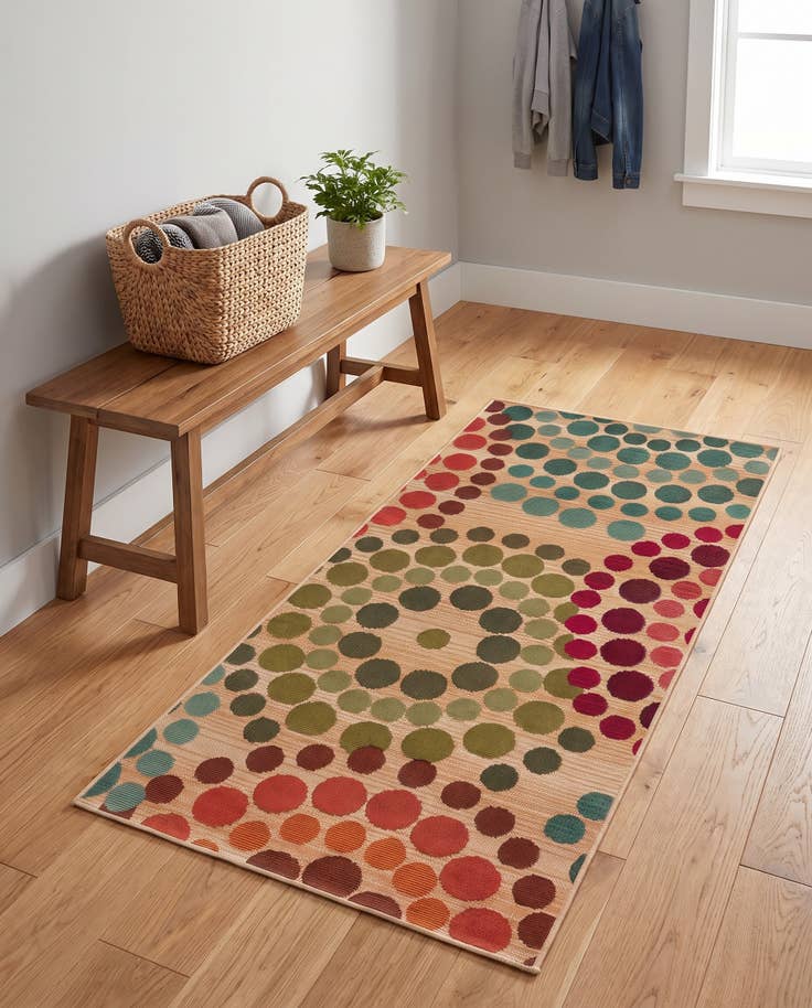 Detail image of 2' x 4' Easy-Clean Modern Indoor / Outdoor Runner Rug
