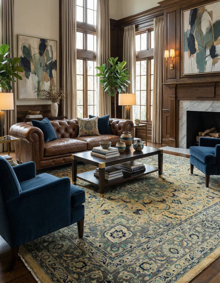 Detail image of  9' 8 x 13'  Hand Knotted Mashad Persian Wool Rug