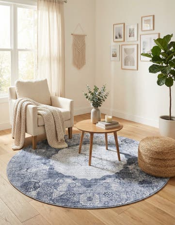 6' x 6' Washable Yara Round Rug