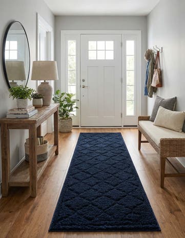 2' 7 x 10' Lattice Shag Runner Rug
