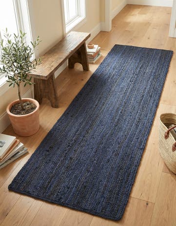 2' 7 x 6' 1 Handmade Braided Jute Runner Rug