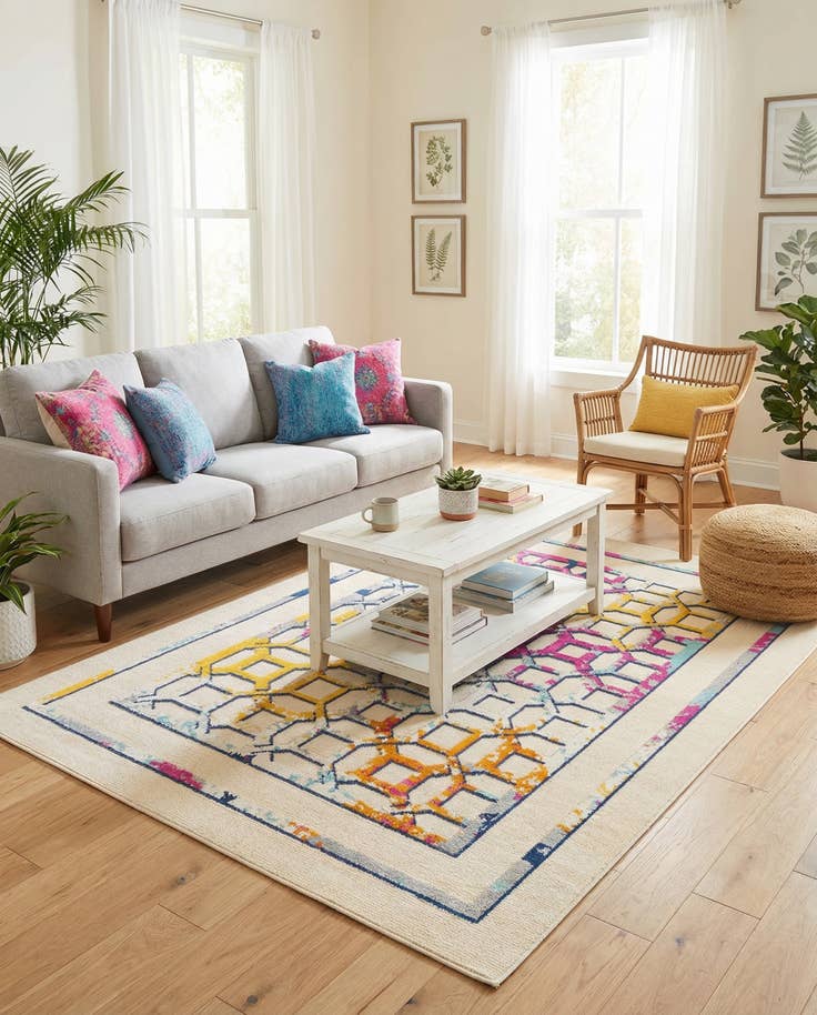 Detail image of 5' 3 x 7' 7 Easy-Clean Indoor / Outdoor Rug