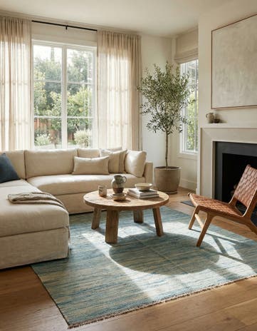 5' x 6' 6 Hand Woven Kilim Modern Wool Rug