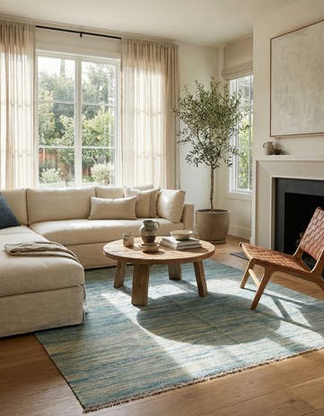 5' x 6' 6 Hand Woven Kilim Modern Wool Rug
