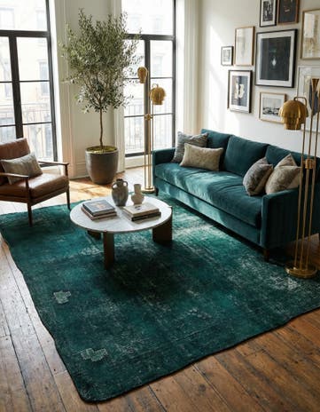 9' 9 x 12' 5 Hand Knotted Ultra Vintage Persian Wool Rug