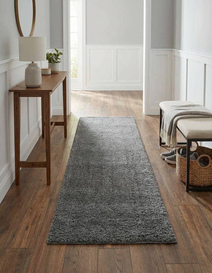 Detail image of  2' x 5' 3 Solid Frieze Runner Rug