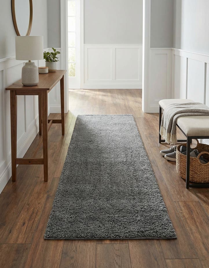 2' x 5' 3 Solid Frieze Runner Rug