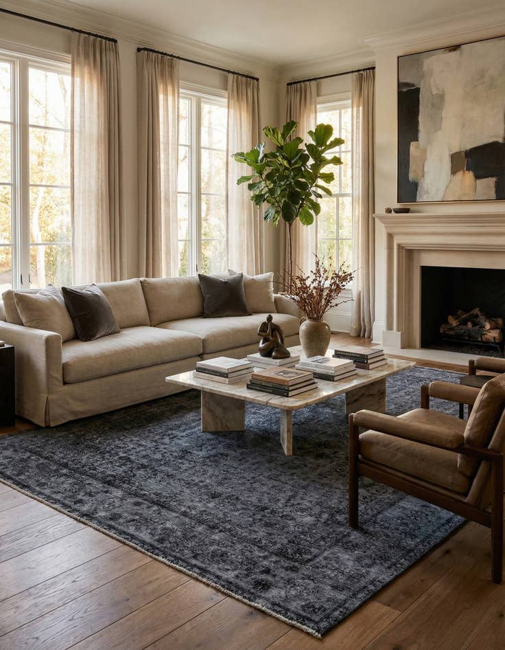 Detail image of 9' 7 x 12' 5  Hand Knotted Ultra Vintage Persian Wool Rug