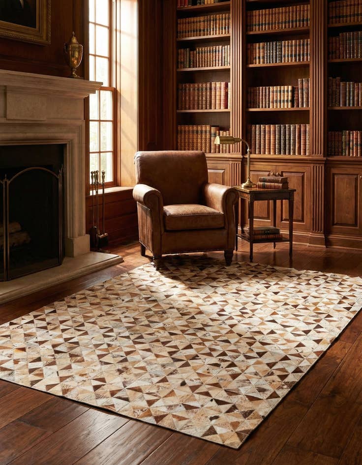 Detail image of  5' 4 x 7' 7 Cowhide Rug