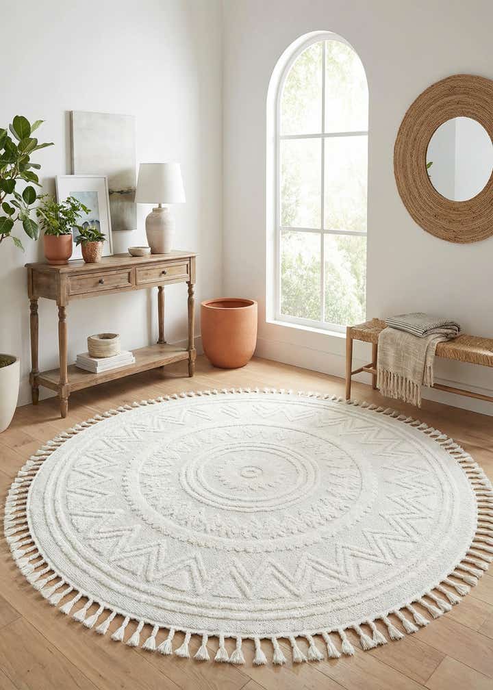 7' 10 x 7' 10 Boho Round Rug