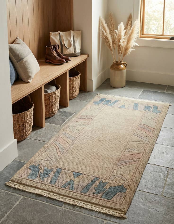 Detail image of  2' 6 x 4' 7  Hand Knotted Tibet Wool Rug