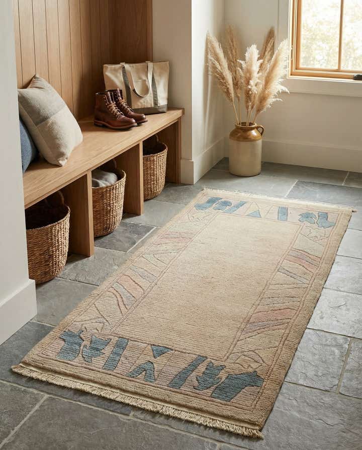 2' 6 x 4' 7 Hand Knotted Tibet Wool Rug