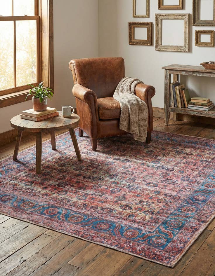 Detail image of  7' 3 x 7' 3  Washable Maahru Square Rug