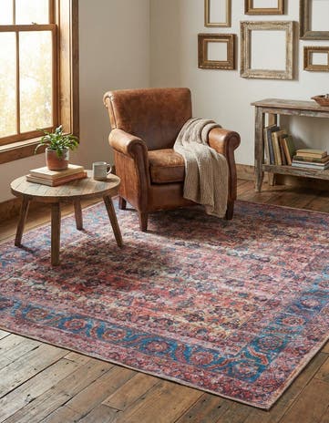 7' 3 x 7' 3 Washable Maahru Square Rug