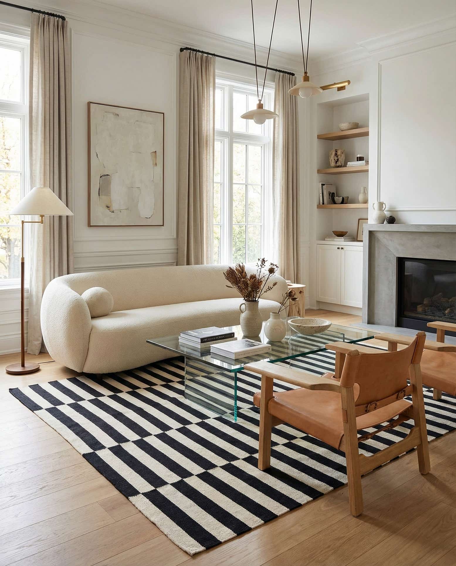 5' 7 x 7' 9 Hand Woven Kilim Modern Wool Rug