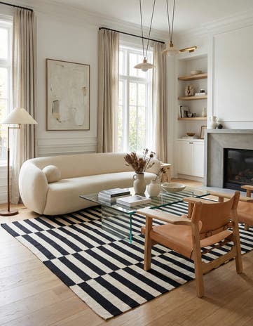 5' 7 x 7' 9 Hand Woven Kilim Modern Wool Rug